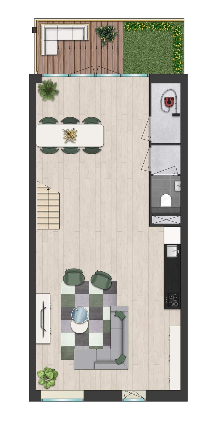 Wonen in Jardin, Wonen in Jardin Garden Lofts (type maisonnette), bouwnummer: 3.7, Amsterdam