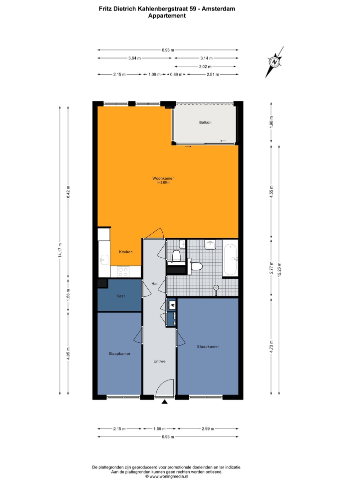 Fritz Dietrich Kahlenbergstraat 59, 1087 LL, Amsterdam