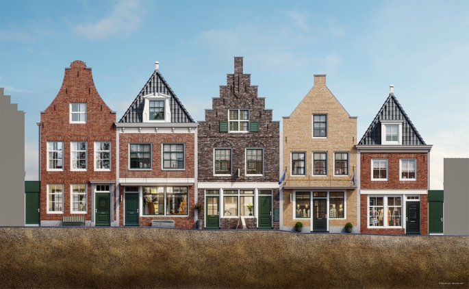 Thuishaven, Herenhuis met klokgevel, Herenhuis, Edam