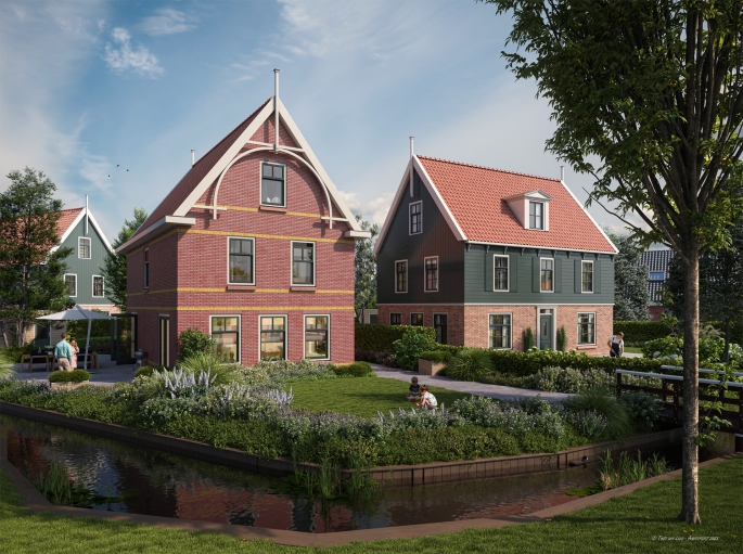 't Boerensluisje, Vrijstaande woningen, bouwnummer: 13, Oostknollendam