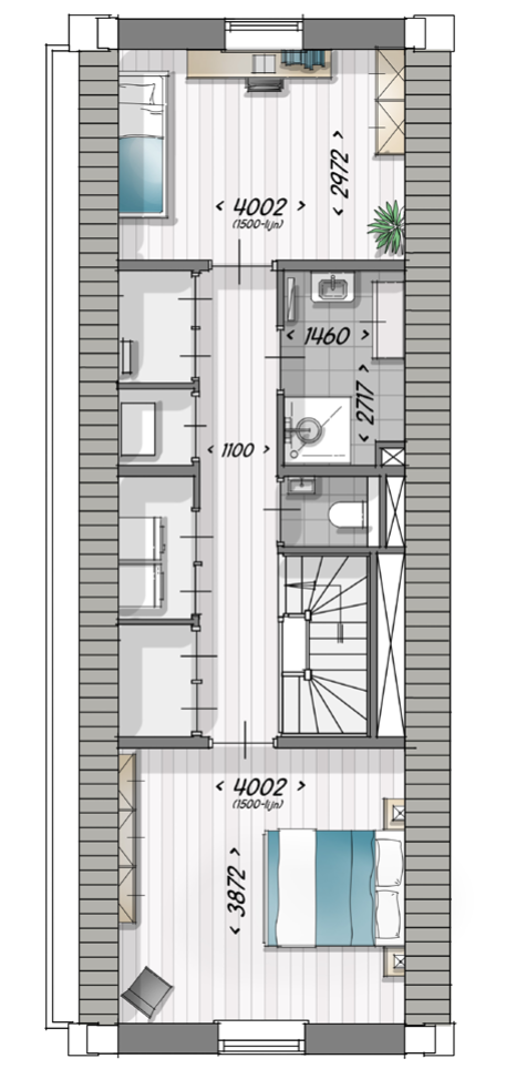 Thuishaven, Herenhuis met klokgevel, Edam