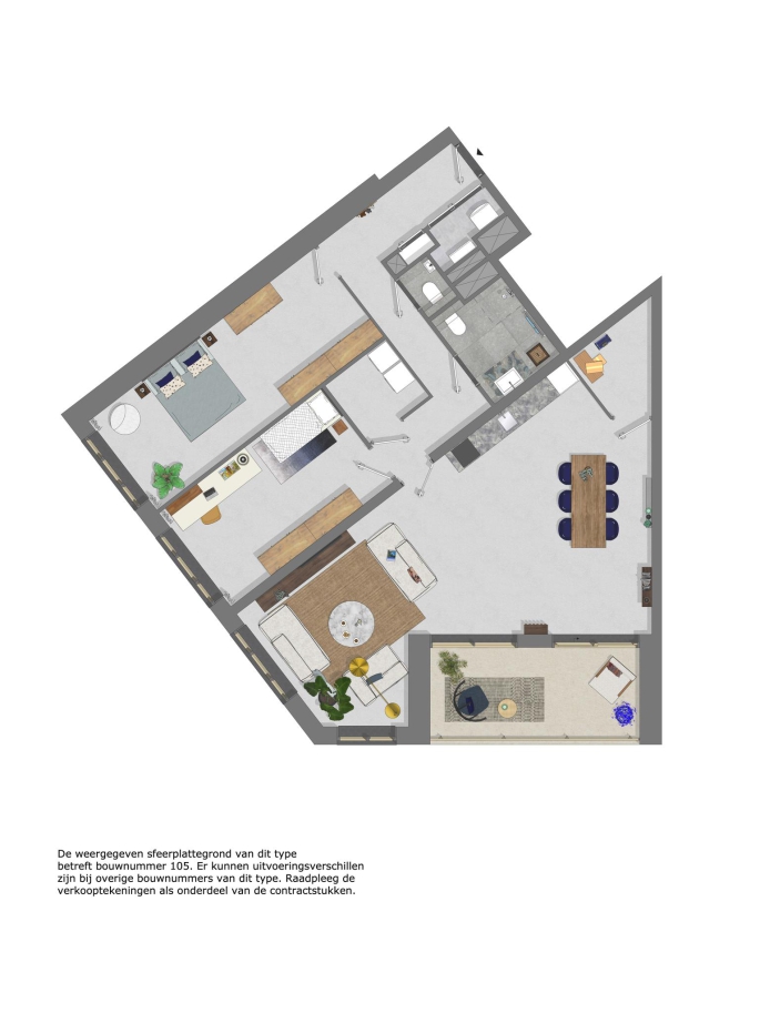 Ringers fase 2, Appartement Large, bouwnummer: 105, Alkmaar