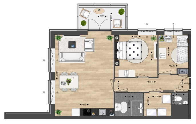 Résidence Buitenveld - START VERKOOP 10 JULI A.S. OM 17:00 UUR, Appartement type C, bouwnummer: 0C, Assendelft