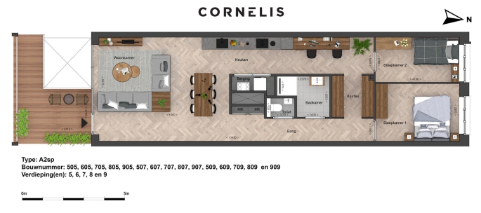 Cornelis, Appartementen, bouwnummer: 609, Amsterdam